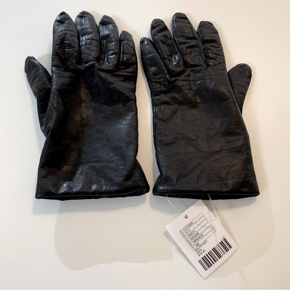 NWT Vintage Genuine Leather Women’s Black Motorcycle Gloves, Urban Outfitters - Picture 2 of 4